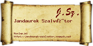 Jandaurek Szalvátor névjegykártya